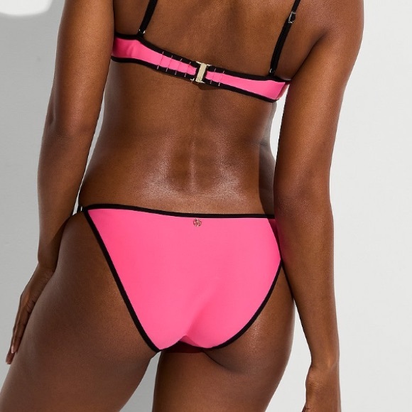 NWT Victoria’s Secret Archives Surf Adjustable String Bikini Bottom-ultra pink - Picture 2 of 8